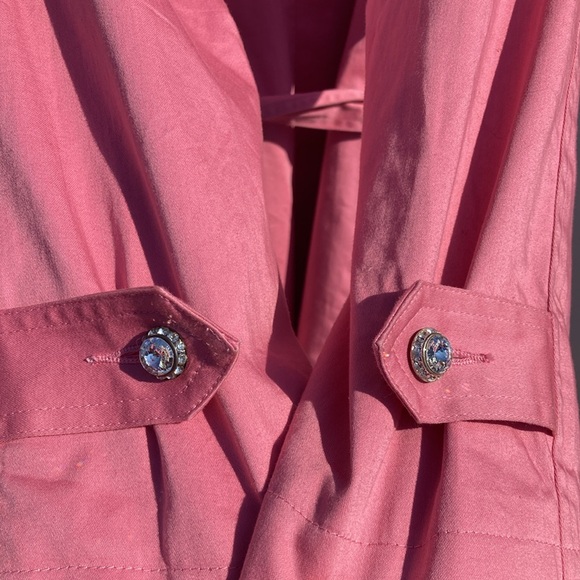 Karen Kane Bubble Gum Pink Double Breasted Jacket w/Faux Crystal Buttons Sz XL - Picture 8 of 9